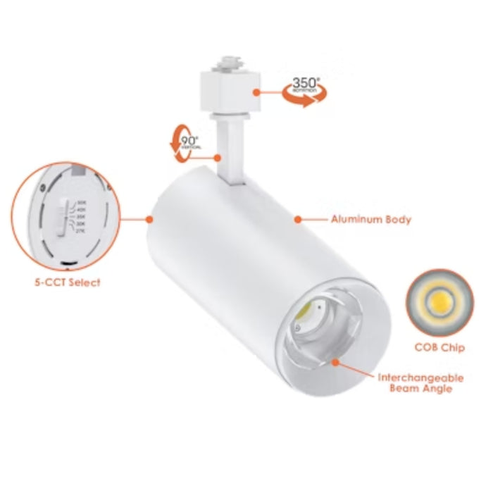 LED-ATH-10W 10W LED Track Heads, CCT Selectable