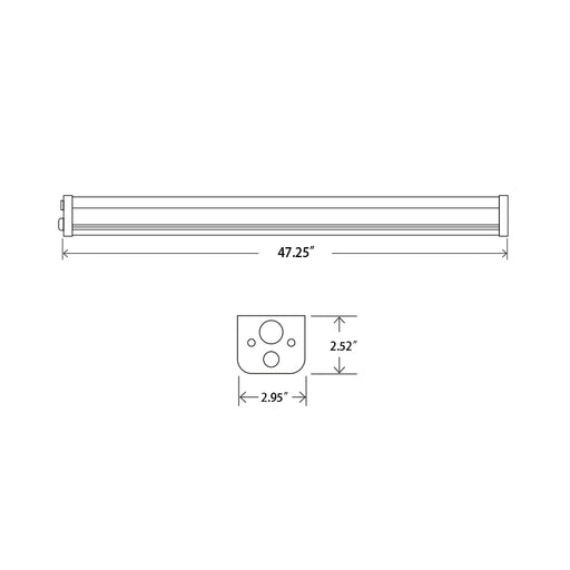 Tri-Proof Series 4-ft 40W LED Luminaire with Emergency Battery Back-up