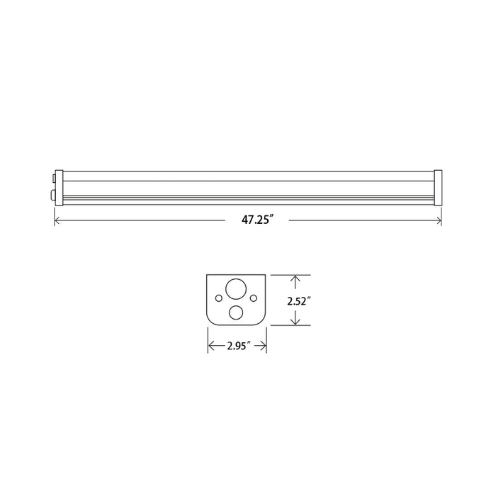 Tri-Proof Series 4-ft 40W LED Luminaire with Emergency Battery Back-up