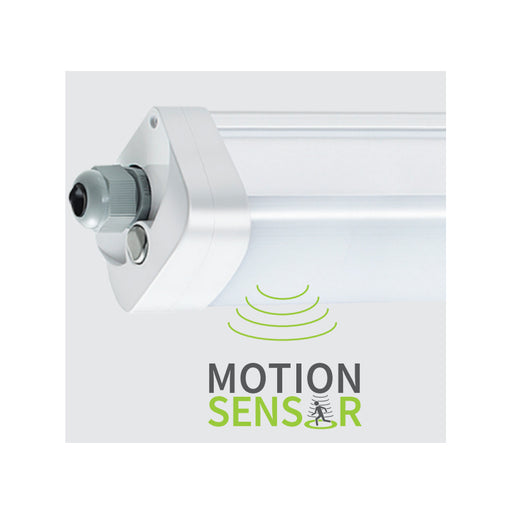 Tri-Proof Series 4-ft 40W LED Luminaire with Motion Sensor & Emergency Battery Back-up