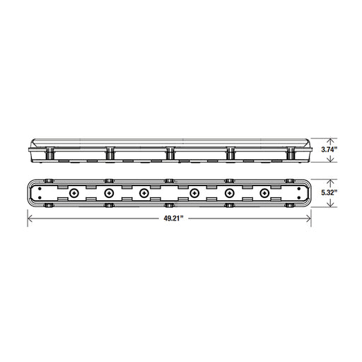 CLVS-MO Series 4-ft 50W Modest Style Vapor-Seal LED Luminaire