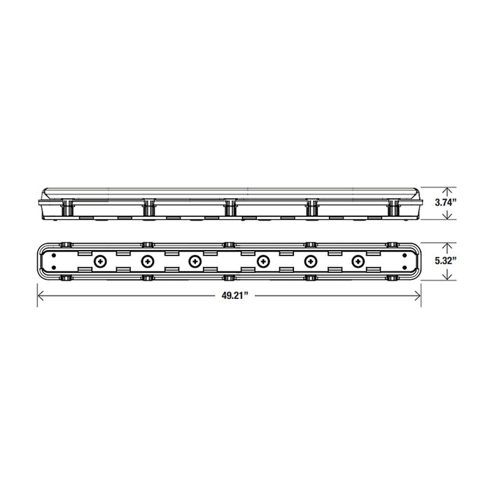 CLVS-MO Series 4-ft 50W Modest Style Vapor-Seal LED Luminaire