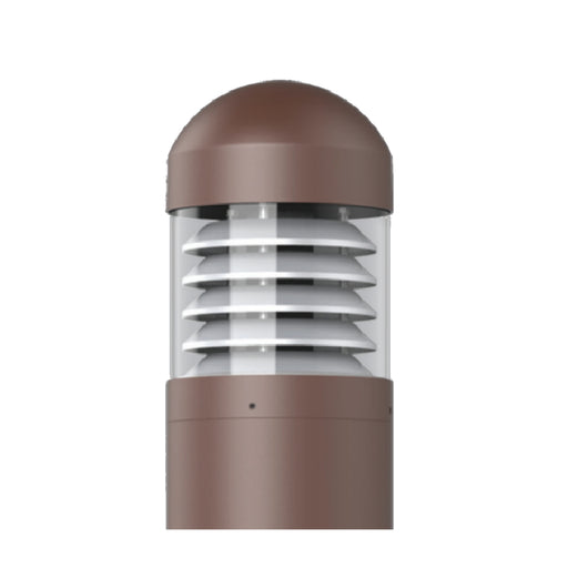 Architectural Round Dome-top Louvre Style Bollard with 3CCT and Wattage Selector