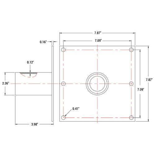 PT-AL-P-WMB2-2 Wall Mount Straight Bracket