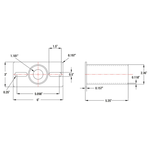 PT-AL-P-WMB2-3 Wall Mount Straight Bracket