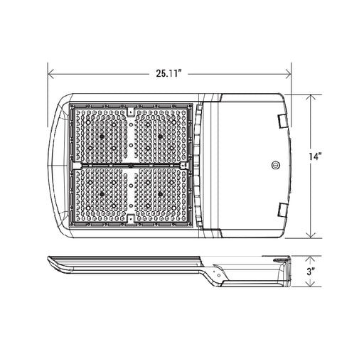 PT-AL2N 200W/240W/300W Area/Site Luminaire with 3CCT and Wattage Selector