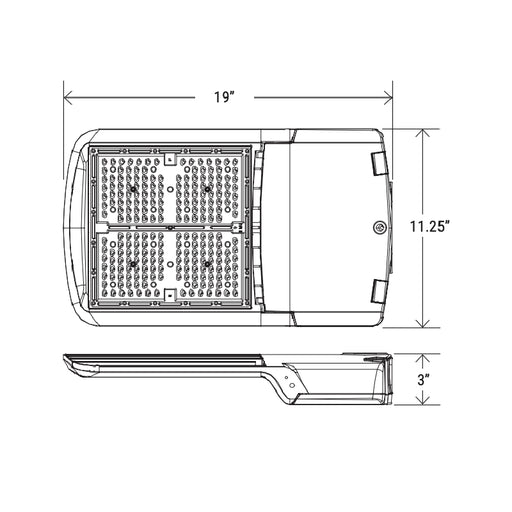 PT-AL2N 100W/120W/150W Area/Site Luminaire with 3CCT and Wattage Selector