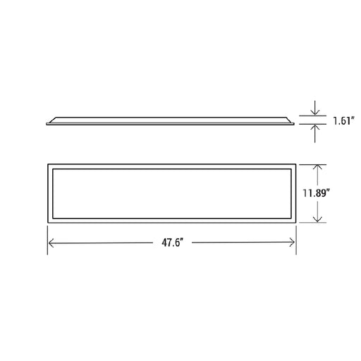 1' x 4' LED Back-Lit Flat Panel with Color Selectable and Wattage Selector