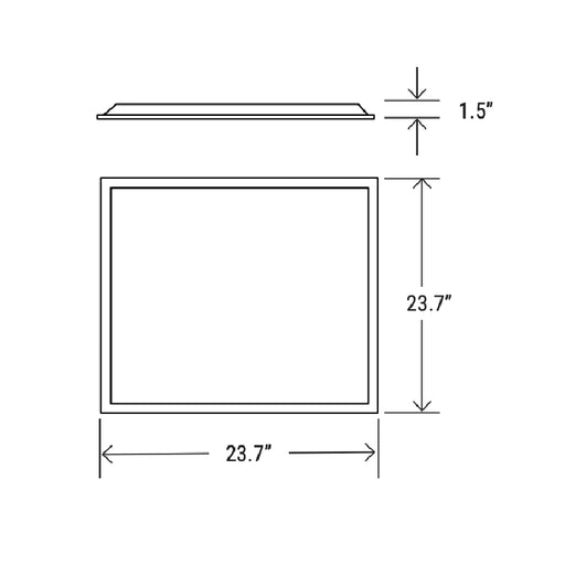 2' x 2' LED Back-Lit Flat Panel with Color Selectable and Wattage Selector