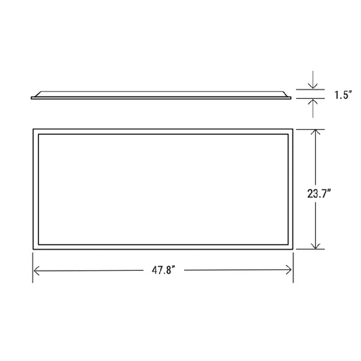 2' x 4' LED Back-Lit Flat Panel with Color Selectable and Wattage Selector