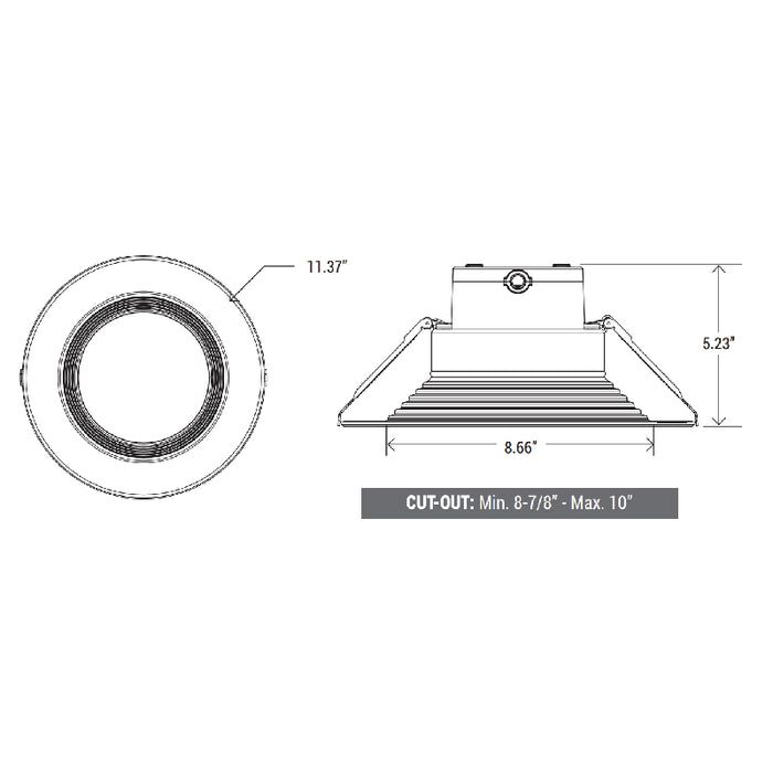 10" LED Retrofit Recessed Commercial Grade Downlight