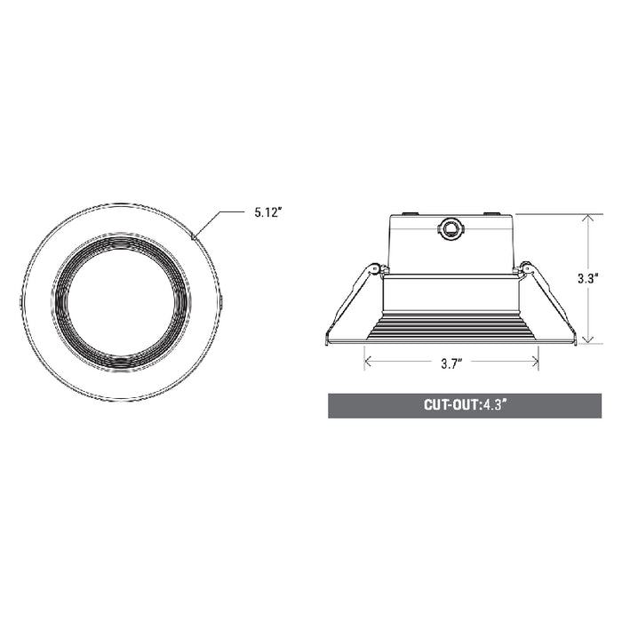 4" LED Retrofit Recessed Commercial Grade Downlight