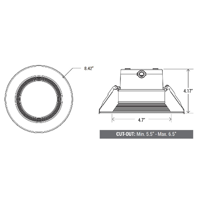 6" LED Retrofit Recessed Commercial Grade Downlight