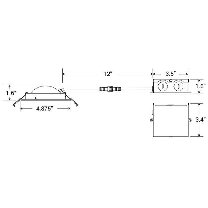 4" LED Recessed Round Floating Gimbal with Multiple CCT