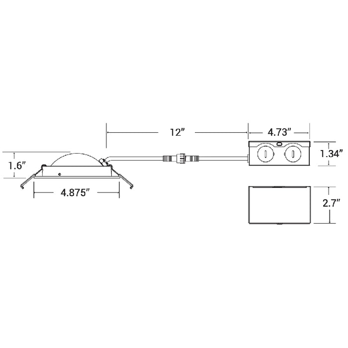 4" LED Recessed Round Floating Gimbal with 5CCT