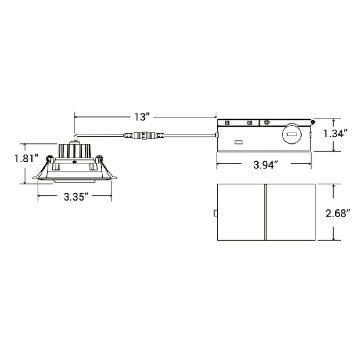 3" LED Recessed Round Gimbal with 5CCT