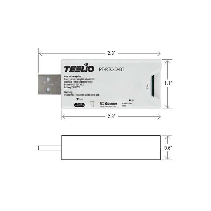 PT-RTC-D-BT BT Real Time Clock/Energy Monitoring USB-A Dongle