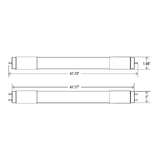 4' LED T8 Bypass Tube with 5CCT