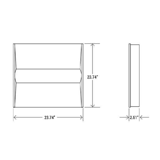 2' x 2' High Output Center Basket Troffer with CCT and Wattage Selector