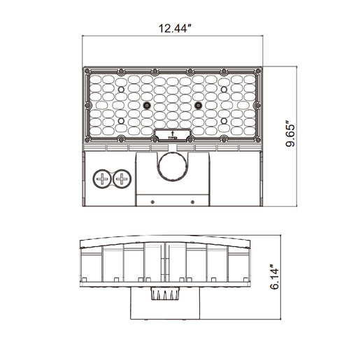 PT-WPA Series 60W/80W/100W Architectural Wall Pack with 3CCT and Wattage Selector