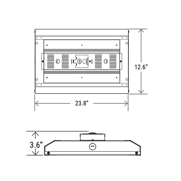 2' LED Linear High Bay with CCT Selectable