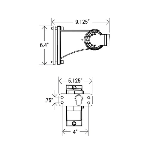 SPM-AL2 Adjustable Mount For Square/Round Pole