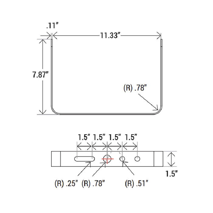 UB-AL2-1015 U-Bracket Mount