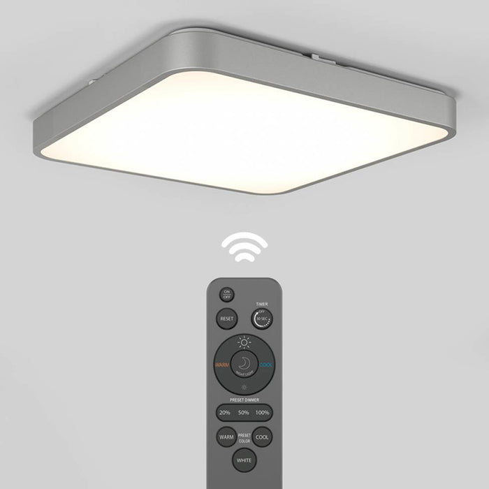 18FM-ESR-MG Europa 1-lt 18" LED Flush Mount with Remote, CCT