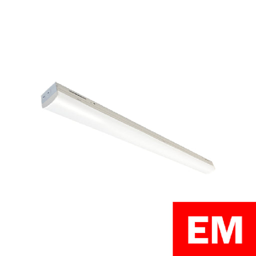 4' LED Linear Strip Luminaire with CCT and Wattage Selector with EM Battery