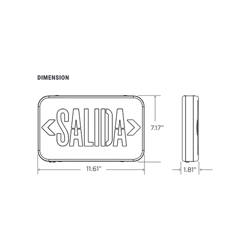 PT-EXL-2 Salida Series Bi-Color LED Exit Sign