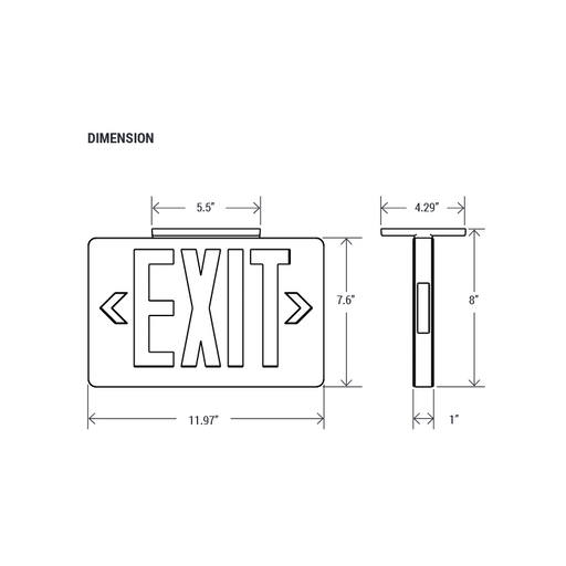 PT-EXL-2 Series Slim Thermoplastic LED Exit Sign