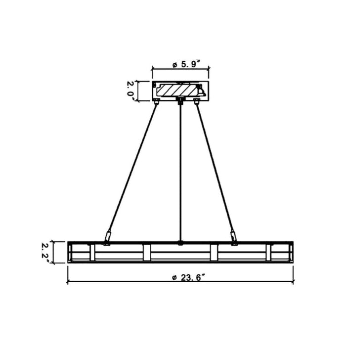 SCR 24" LED Architectural Round Suspended Down Light