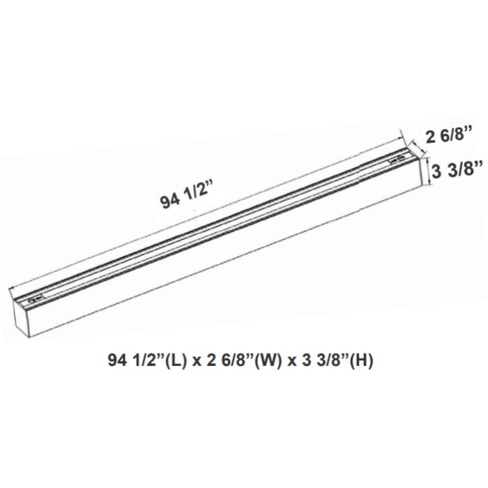 SCX 8FT LED Linear Lights, CCT, Louver Lens