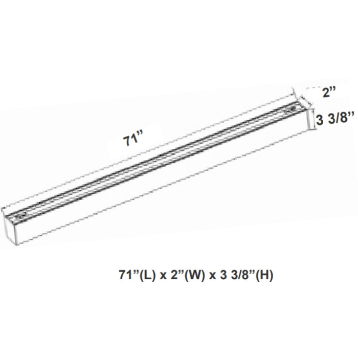 SCX2 6FT 60W LED Linkable Linear Light, CCT