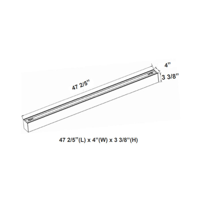 SCX4 4FT 40W LED Linkable Linear Light, CCT