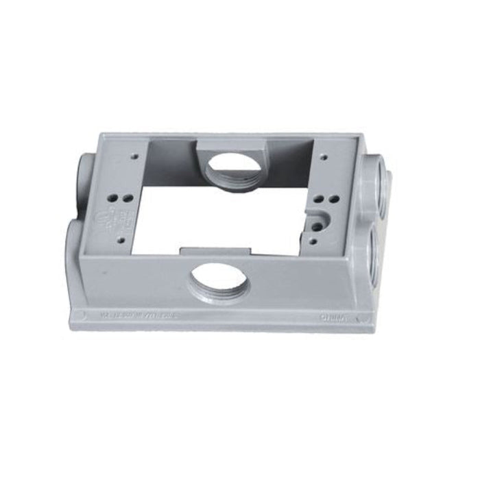 WXF75-6 One Gang Flanged Extension Box, 3/4" Trade Size, 6 Outlet Holes